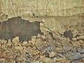 Old Wall with Cracked Concrete wall.Abstract Grunge wall texture background.Old weathered brick wall fragment Royalty Free Stock Photo