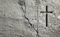 Old Wall With Cross Royalty Free Stock Photo