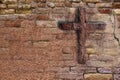 Old Wall With Cross Royalty Free Stock Photo
