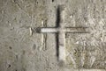 Old Wall With Cross Royalty Free Stock Photo