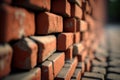 old wall crumbling brickwork illustration Generative AI Royalty Free Stock Photo