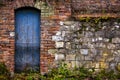 Old wall and door. Royalty Free Stock Photo