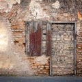 Old wall with immured window
