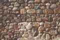 Old wall of large uneven stones as a textural background Royalty Free Stock Photo