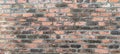 Old wall made of bricks in layers, brown-orange texture, brick wall pattern for the background. Royalty Free Stock Photo