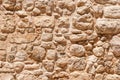 Old wall made of the Jerusalem stone Royalty Free Stock Photo