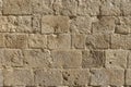 Old wall made of the Jerusalem stone. Israel Royalty Free Stock Photo