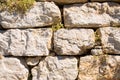 Old wall made of stone bricks. Royalty Free Stock Photo