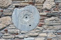 Old wall at the Monastery of Spiliani in Pythagorion. Royalty Free Stock Photo