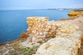 An old wall near the sea Royalty Free Stock Photo