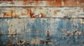 Grungy Wooden Background With Peeling Paint And Rust