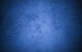 Old wall pattern texture cement blue dark abstract  blue color design are light with black gradient. Royalty Free Stock Photo