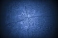 Old wall pattern texture cement blue dark abstract  blue color design are light with black gradient. Royalty Free Stock Photo