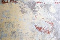 Layers of peeling paint on old distressed wall Royalty Free Stock Photo