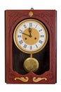 Old wall pendulum clock Royalty Free Stock Photo