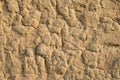 Old wall plastered with mud closeup Royalty Free Stock Photo