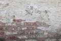 Old wall from a white brick with a regular layin. Horizontal direct Royalty Free Stock Photo