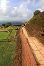 Old wall of Sigiriya castle Royalty Free Stock Photo