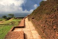 Old wall in Sigiriya castle Royalty Free Stock Photo