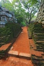 Old wall in Sigiriya Castle Royalty Free Stock Photo