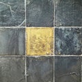 Old wall stone Cladding tiles patterns handcraft from thailand public. Royalty Free Stock Photo