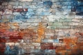 Old wall texture background, damaged colorful plaster and paint