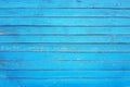 Old wall of painted blue planks, background, texture