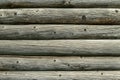 Old wall of wooden round logs Royalty Free Stock Photo