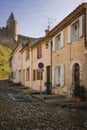 Old walled citadel. Carcassonne. France Royalty Free Stock Photo