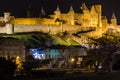 Old walled citadel. Carcassonne. France Royalty Free Stock Photo