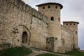Old walled citadel. Roman towers. Carcassonne. France