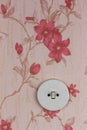 Old wallpaper with light switch Royalty Free Stock Photo