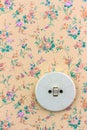 Old wallpaper with light switch Royalty Free Stock Photo