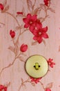 Old wallpaper with light switch Royalty Free Stock Photo