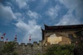 Old walls and blue sky