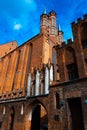 old walls of the historical part of the medieval city of Torun. Poland