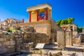 Old walls of Knossos near Heraklion. Royalty Free Stock Photo