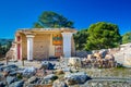 Old walls of Knossos near Heraklion. Royalty Free Stock Photo