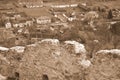 Old walls of the medieval Rupea Reps fortress in Transylvania, Romania Royalty Free Stock Photo