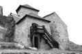 Old walls of the medieval Rupea Reps fortress in Transylvania, Romania Royalty Free Stock Photo