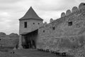 Old walls of the medieval Rupea Reps fortress in Transylvania, Romania Royalty Free Stock Photo