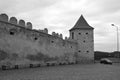 Old walls of the medieval Rupea Reps fortress in Transylvania, Romania Royalty Free Stock Photo