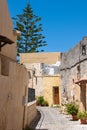 Old walls and street   Old Town, Rhodes Royalty Free Stock Photo