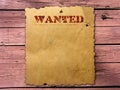 Old wanted poster Royalty Free Stock Photo