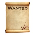 Old wanted poster Royalty Free Stock Photo