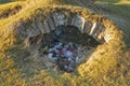 Garbage in the bunker of the First World War