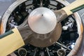 OLD WARDEN, BEDFORDSHIRE, UK, OCTOBER 6, 2019.A propeller, also called an airscrew. Race Day at Shuttleworth