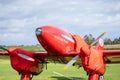 OLD WARDEN, BEDFORDSHIRE, UK ,OCTOBER 6, 2019.Small airplane ready to take off on the airfield Royalty Free Stock Photo