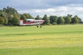 OLD WARDEN, BEDFORDSHIRE, UK ,OCTOBER 6, 2019.Small airplane ready to take off on the airfield Royalty Free Stock Photo