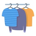 Old wardrobe clothes icon, cartoon style